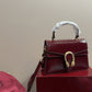 GG DIONYSUS SMALL TOP HANDLE BAG ROSSO ANCORA RED 24CM 799599 0AAA8 6207
