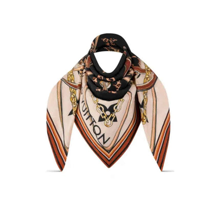 LV MY EVERYTHING DOUBLE SIDE SHAWL IN BROWN 90CM M00411