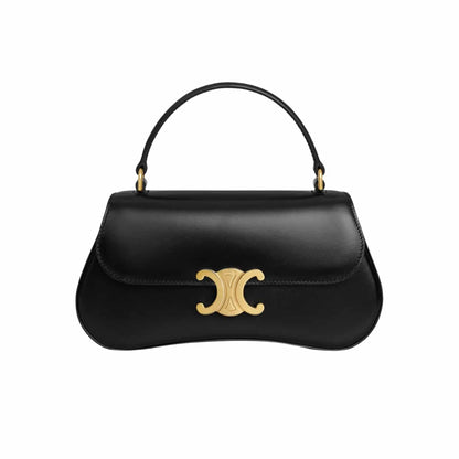 CELINE TEEN CELINE LOLA IN SHINY CALFSKIN BLACK 23CM 119533BF4 38NO