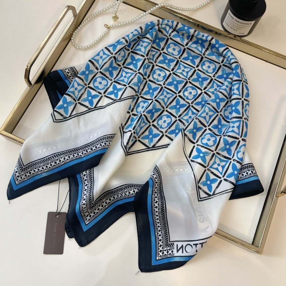 LV MONOGRAM FLOWER TILE IN BLUE 70CM