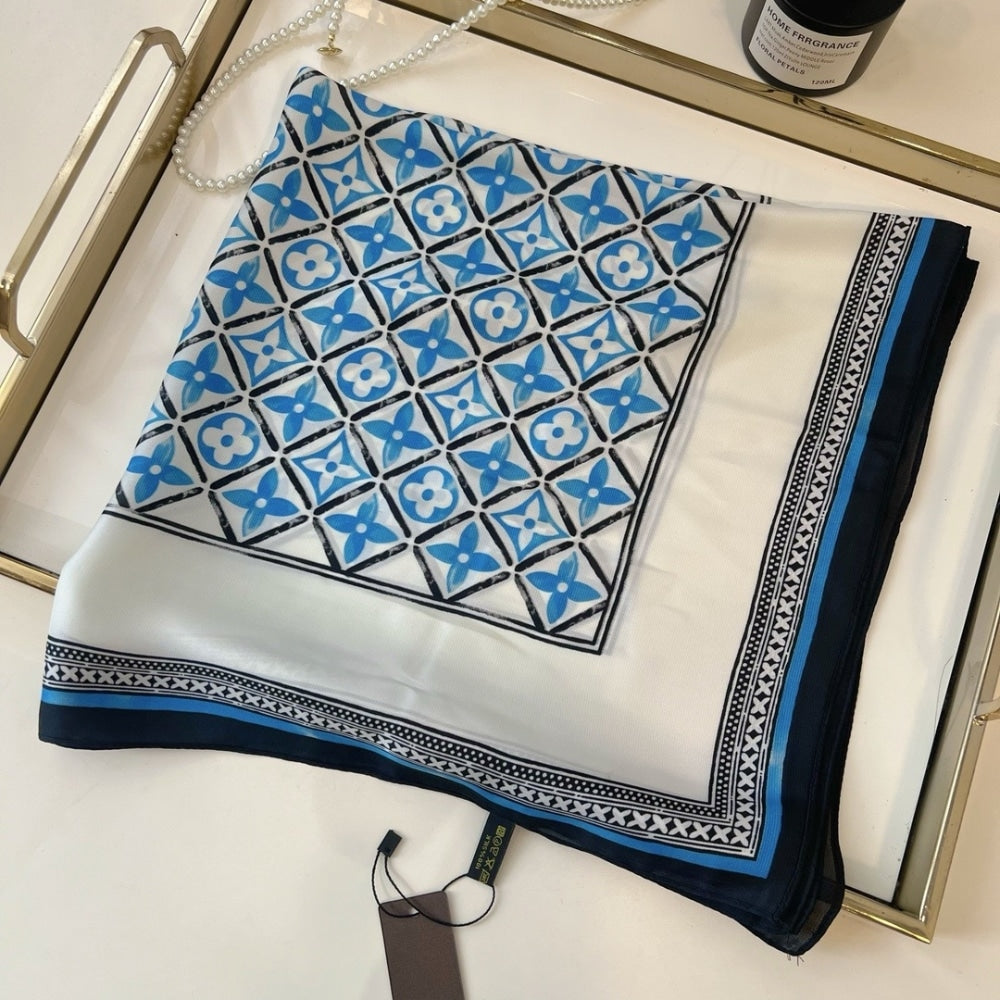 LV MONOGRAM FLOWER TILE IN BLUE 70CM