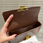 CELINE CHAIN TRIOMPHE IN SHINY CALFSKIN SHOULDER BAG SILVER GOLDEN BROWN 20CM