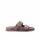 FD FEEL FF JACQUARD VELVET SLIDES AMETHYST PURPLE
