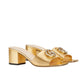 GG NOJUM WOMEN'S SLIDE SANDAL METALLIC GOLD  ?817257 B8B00 8024
