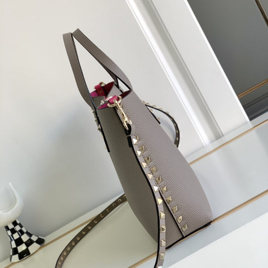 VO GARAVANI ROCKSTUD SMALL TOTE BAG GREY GENUINE 28CM