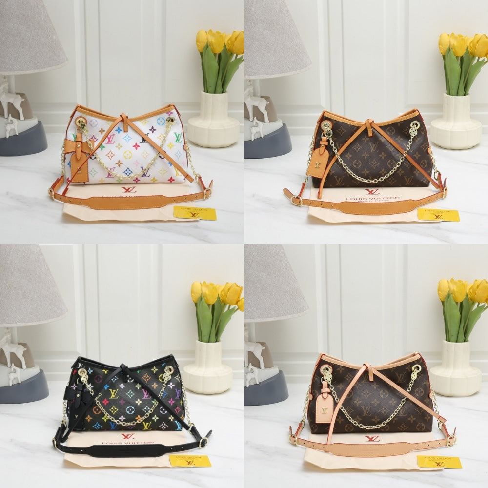 LV CARRYALL BB BAG MONOGRAM MULTICOLORE BLANC 26CM