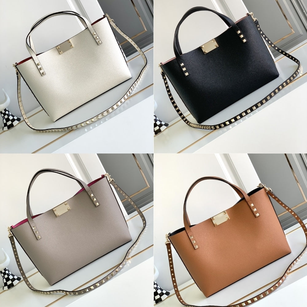 VO GARAVANI ROCKSTUD SMALL TOTE BAG GREY GENUINE 28CM