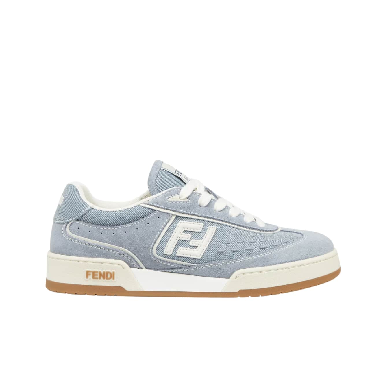FD MATCH DENIM FABRIC AND SUEDE LOW TOPS LIGHT BLUE 8E8670ASB3F1SV1