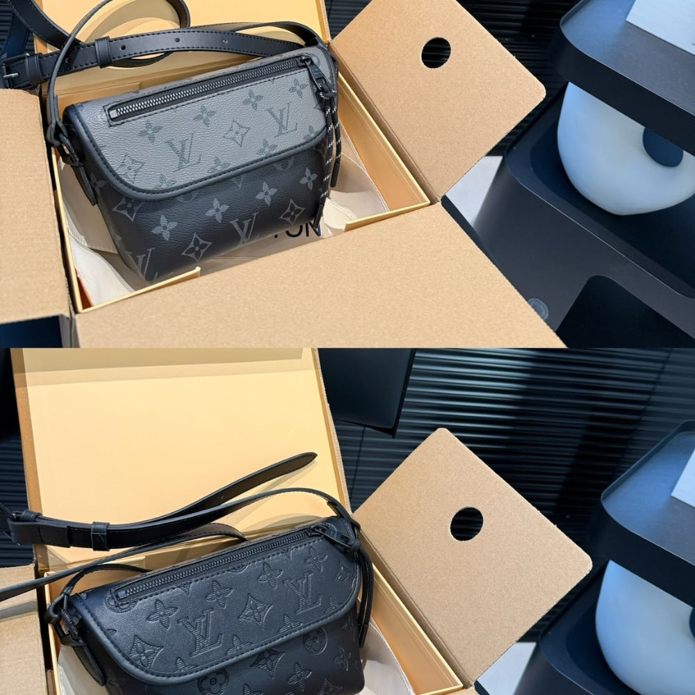 LV PULSE WEARABLE WALLET MONOGRAM ECLIPSE CANVAS 15CM M12806