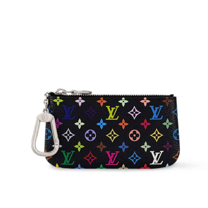 LV X MURAKAMI  KEY COIN PURSE BLACK 12CM M13664