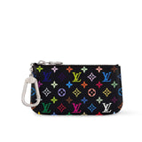 LV X MURAKAMI  KEY COIN PURSE BLACK 12CM M13664