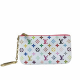 LV X MURAKAMI  KEY COIN PURSE WHITE 12CM