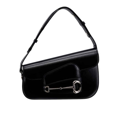 GG HORSEBIT 1955 SMALL SHOULDER BAG BLACK 25CM