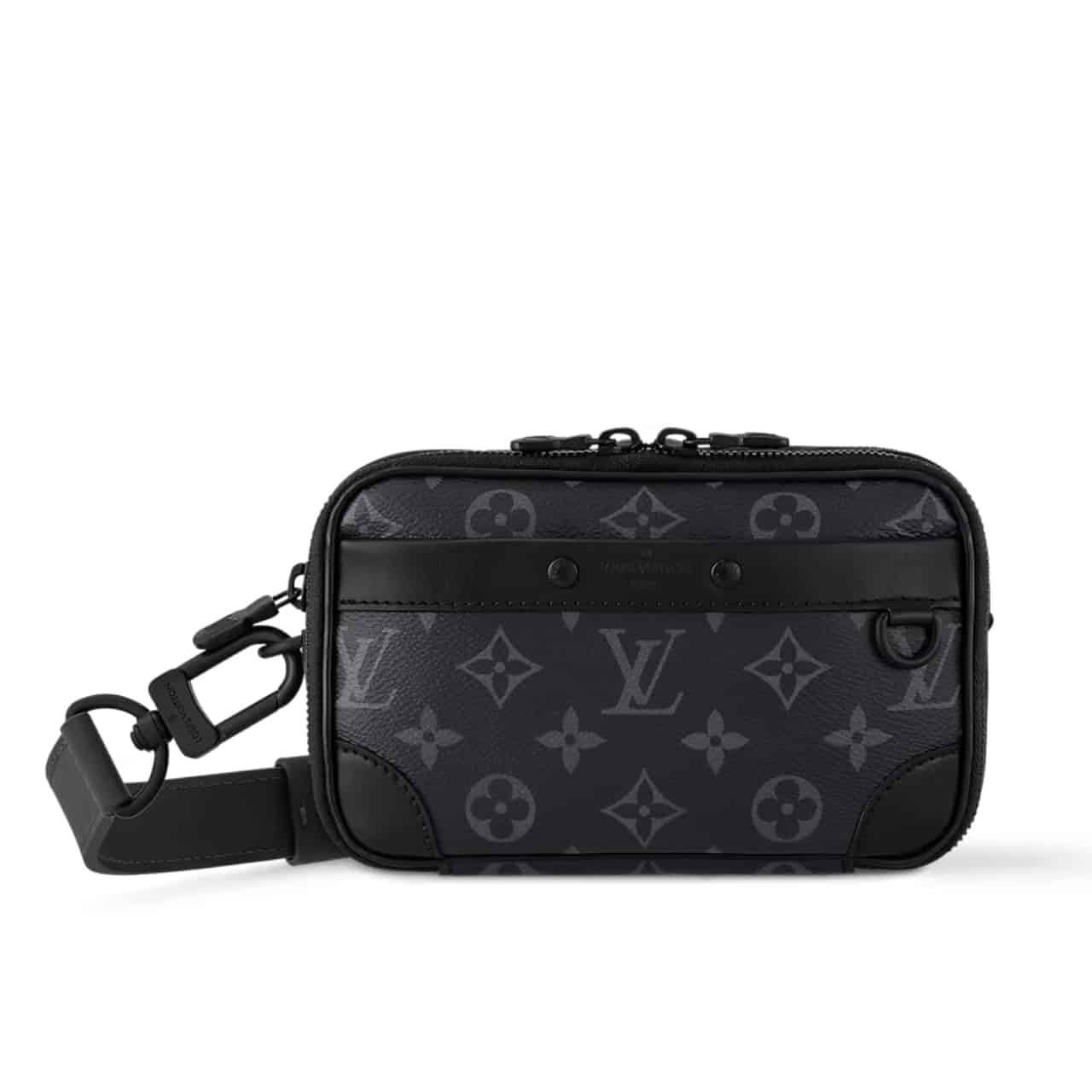 LV ALPHA WEARABLE WALLET MONOGRAM ECLIPSE BLACK 19CM M82542