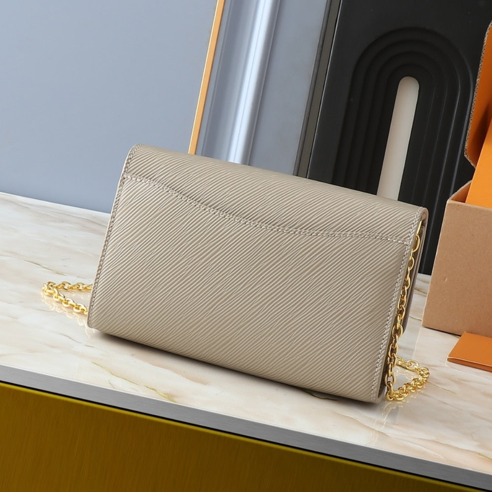 LV POCHETTE LOUISE BAG CHAMPAGNE 22CM M12789