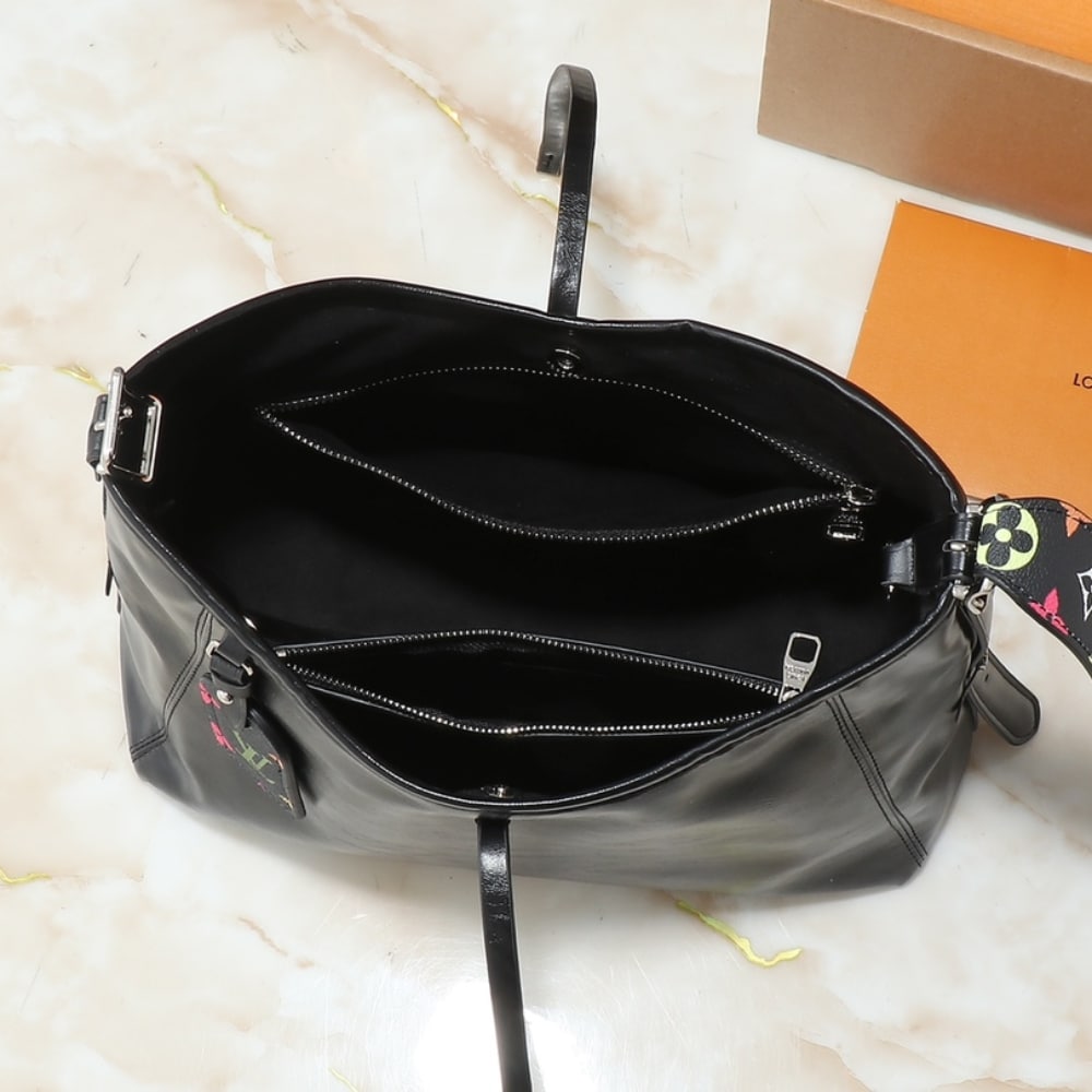 LV X TAKASHI MURAKAMI CARRYALL VIBE MM BLACK 29CM M13105