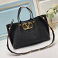 VO GARAVANI MEDIUM STRAW SUMMER TOTE BLACK 35CM