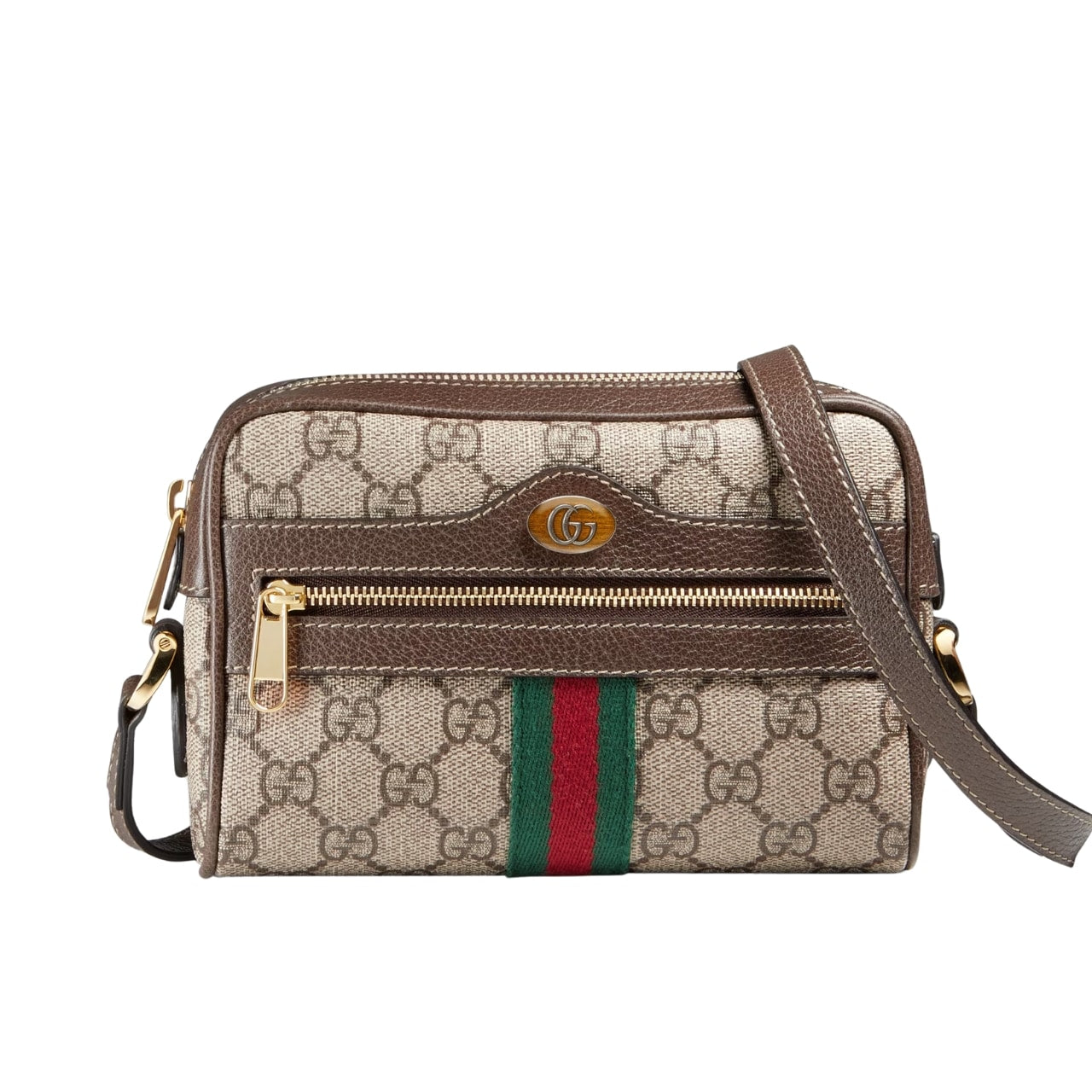 GG OPHIDIA MINI BAG BEIGE AND EBONY 17CM 517350 96IWS 8745