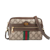 GG OPHIDIA MINI BAG BEIGE AND EBONY 17CM 517350 96IWS 8745