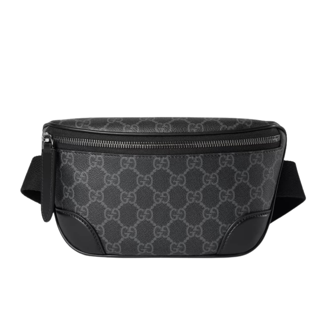 GG GG EMBLEM SMALL BELT BAG BLACK FABRIC 23CM ?821165 FAED9 1000
