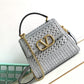 VO VLOGO TOP HANDLE BAG GREY 22CM