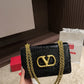 VO GARAVANI VAIN SMALL SHOULDER BAG IN CROCODILE BLACK 19CM 6W0B0R17TVG 0NO