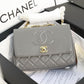 CC COCO MARK FLAP BAG GREY 22CM