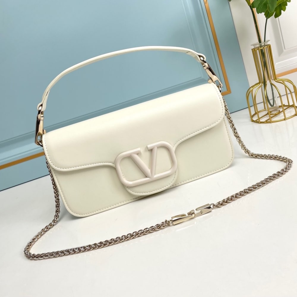 VO GARAVANI LOCÒ SHOULDER BAG IN IVORY 27CM