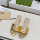 GG NOJUM WOMEN'S SLIDE SANDAL METALLIC GOLD  ?817257 B8B00 8024
