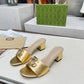 GG NOJUM WOMEN'S SLIDE SANDAL METALLIC GOLD  ?817257 B8B00 8024