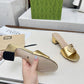 GG NOJUM WOMEN'S SLIDE SANDAL METALLIC GOLD  ?817257 B8B00 8024