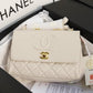 CC COCO MARK FLAP BAG WHITE 22CM