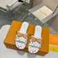 LV X TAKASHI MURAKAMI 6AM FLAT MULE WHITE 1AGZUV