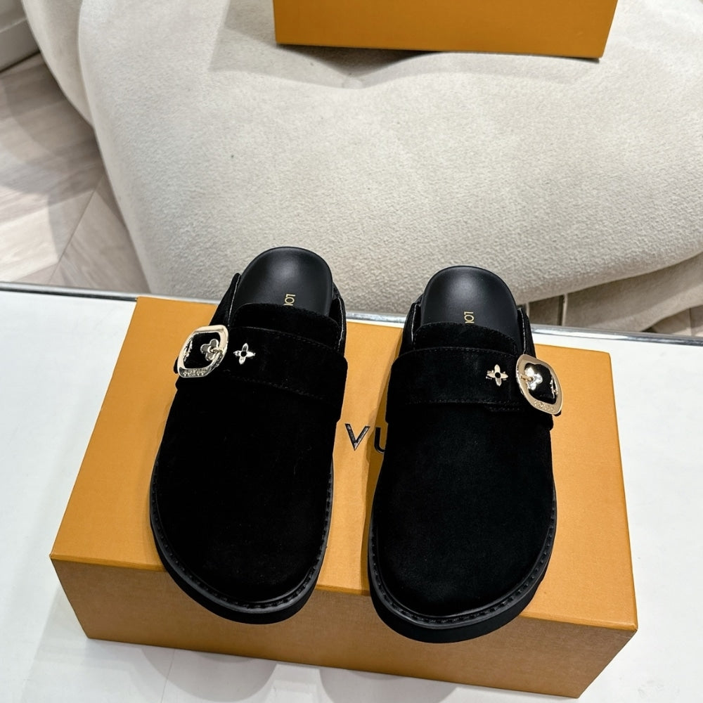 LV COSY FLAT COMFORT CLOG BLACK