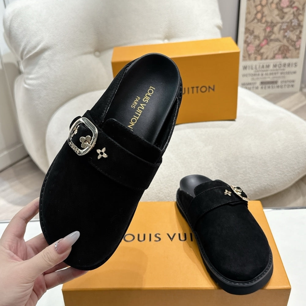 LV COSY FLAT COMFORT CLOG BLACK
