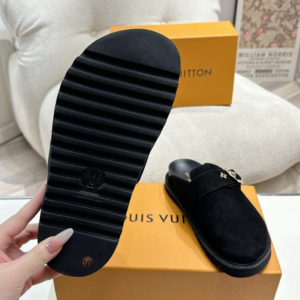 LV COSY FLAT COMFORT CLOG BLACK