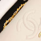 CC COCO MARK FLAP BAG WHITE 22CM
