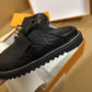 LV COSY FLAT COMFORT CLOG MONOGRAM EMBOSSED BLACK