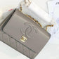 CC COCO MARK FLAP BAG GREY 22CM