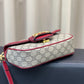 GG HORSEBIT 1955 SOFT SMALL TOP HANDLE BAG ROSSO ANCORA RED 22CM 815206 FAD6M 8759