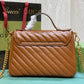 GG GG MARMONT MINI TOP HANDLE BAG BROWN 20CM