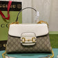 GG HORSEBIT 1955 MINI TOP HANDLE BAG BEIGE EBONY 29CM