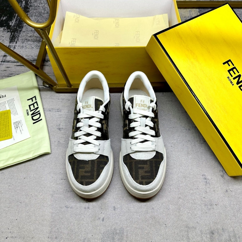 FD MATCH SNEAKERS BEIGE AND BROWN