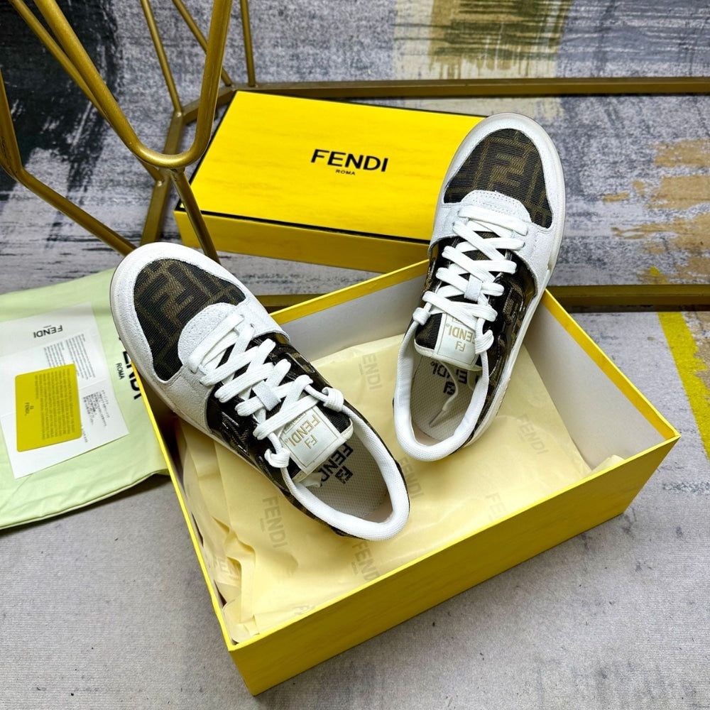 FD MATCH SNEAKERS BEIGE AND BROWN