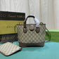 GG OPHIDIA MINI TOTE BAG BEIGE AND EBONY 22CM 811716 K9GSG 8358