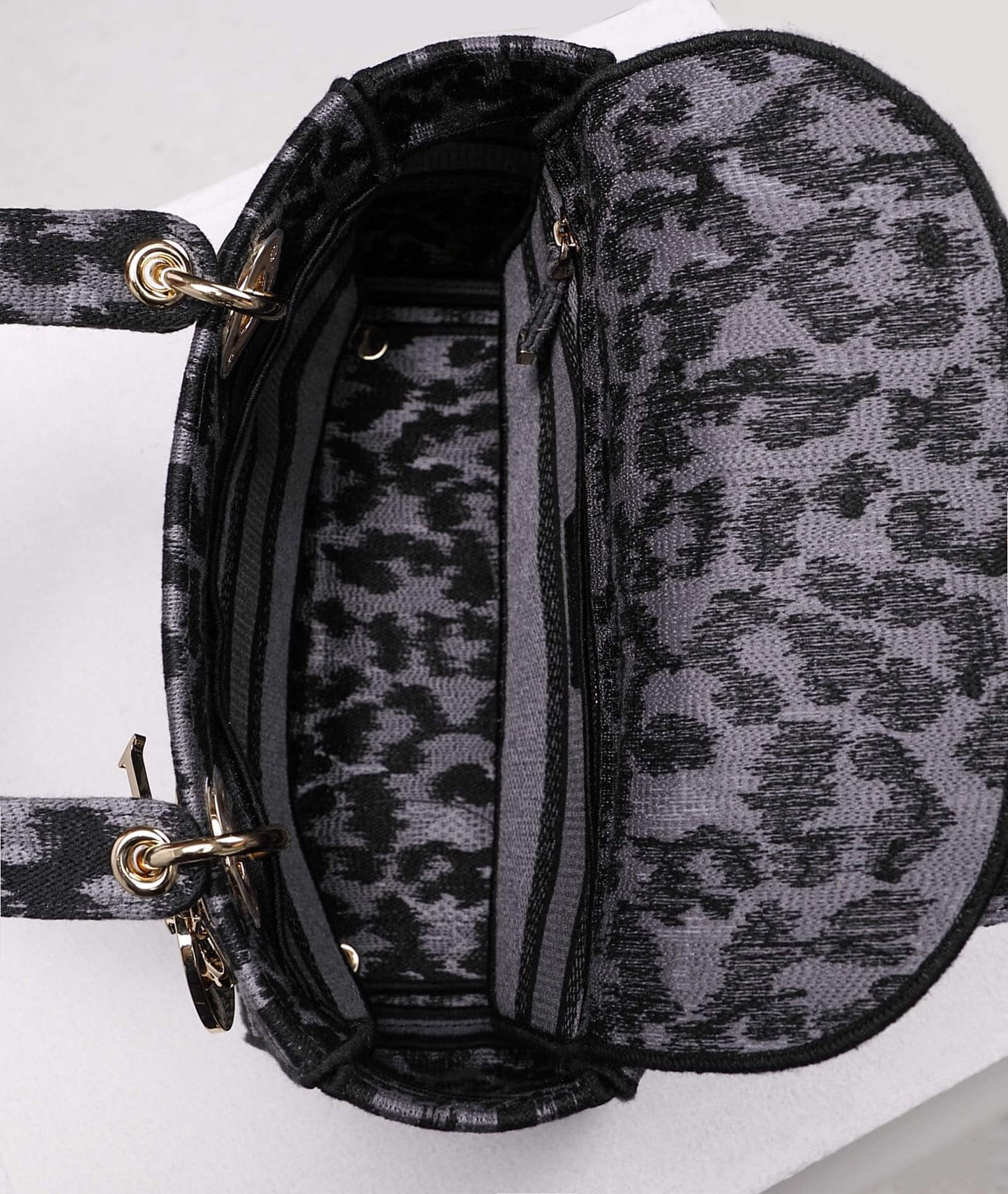 DIR 44532 Lady D-Lite mini 17cm 24cm Leopard Print black white-2