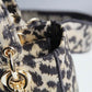 DIR 44532 Lady D-Lite Handbag shoulder bag cross body bags mini 17cm 24cm Leopard Print light yellow