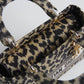 DIR 44532 Lady D-Lite Handbag shoulder bag cross body bags mini 17cm 24cm Leopard Print light yellow