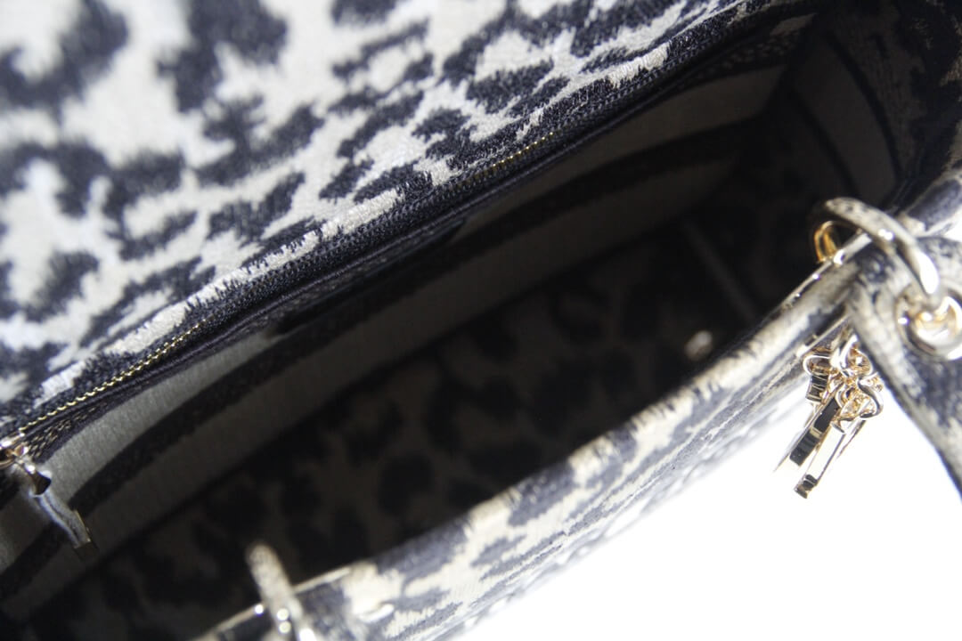 DIR 44532 Lady D-Lite Handbag shoulder bag cross body bags mini 17cm 24cm Leopard Print light yellow