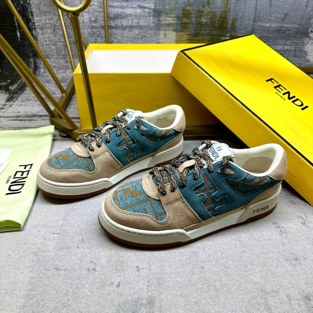 FD MATCH SNEAKERS BEIGE AND BLUE